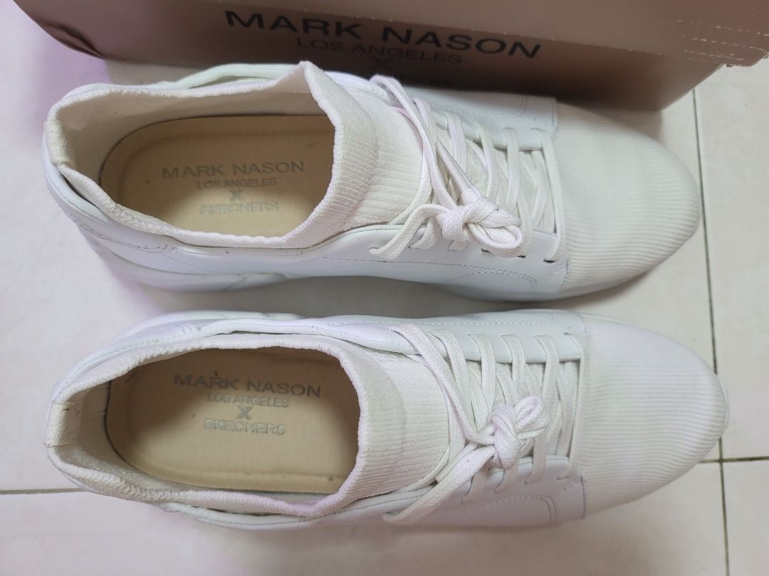 Skechers White Sports Shoes MARK NASON Los Angeles Can Wear for Walking Gym Running School SIZE US9 UK6 EUR39 BR39 260mm 26cm