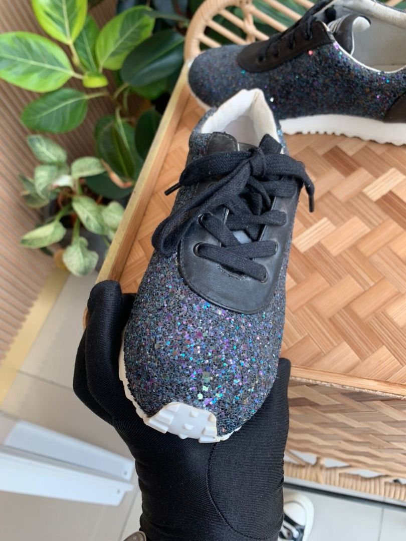 Stuart weitzman hot sale glitter sneakers