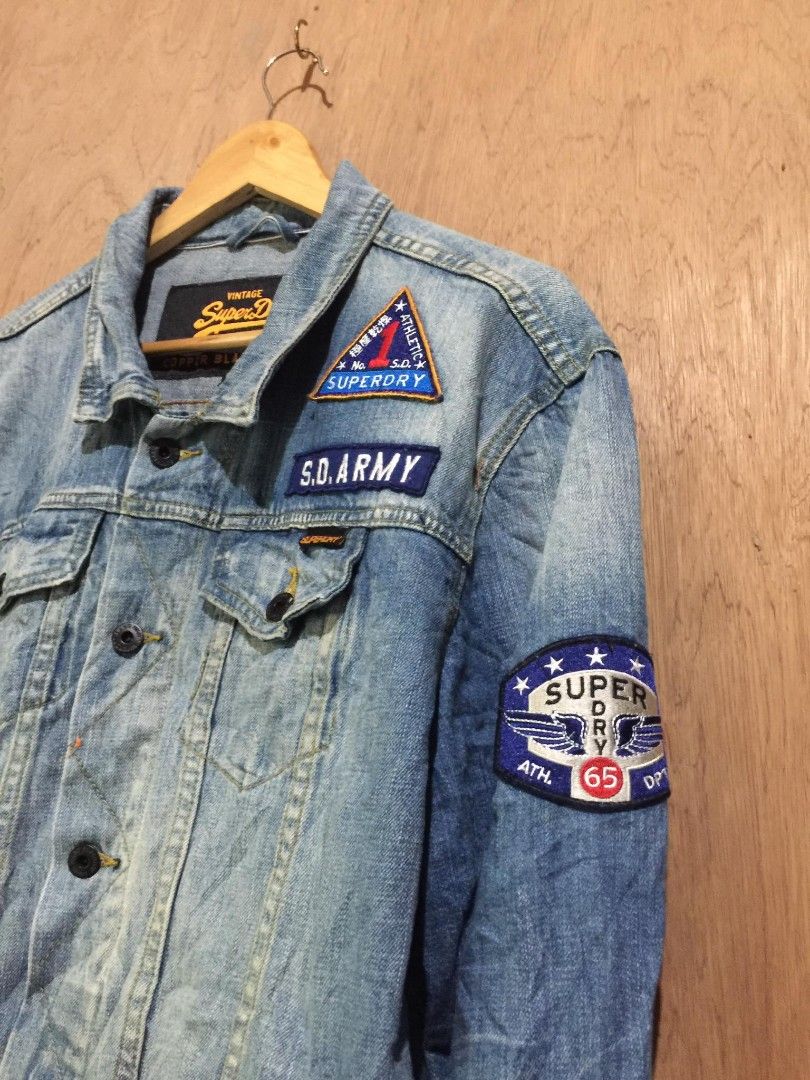 Superdry rogue patch top trucker denim jacket