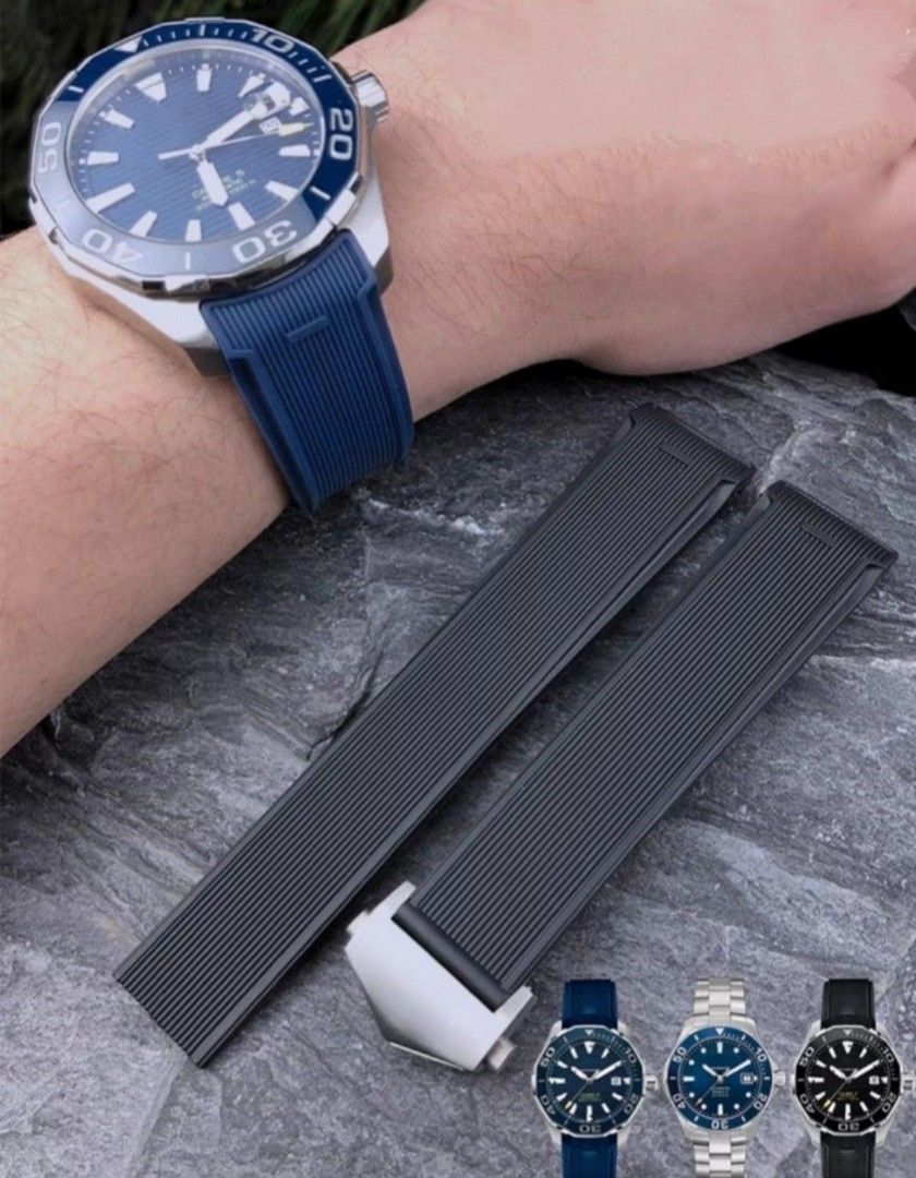 Tag Heuer Aquarcer 300 silicone watch strap 20mm 21mm 22mm 50