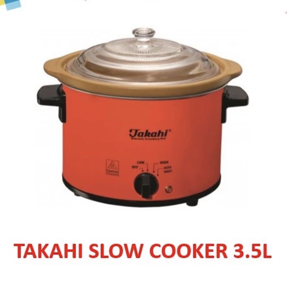 Takahi Slow Cooker Crockery Pot (Premium Series) 3.5 Liter, Bayi & Anak