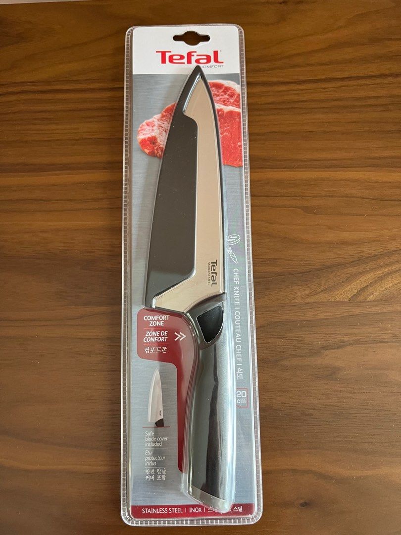 Tefal Comfort Chef Knife with cover 20cm, Furniture & Home Living