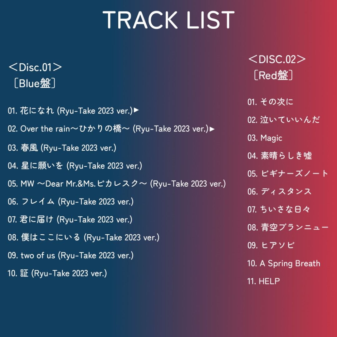 預訂：The Best flumpool 2.0 ～ Blue［2008-2011］& Red［2019-2023