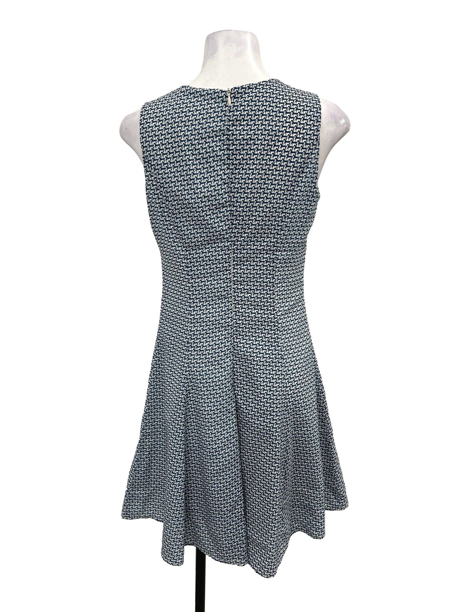 The Mod House Blue Horse Print Dress, Women's Fashion, Dresses & Sets ...