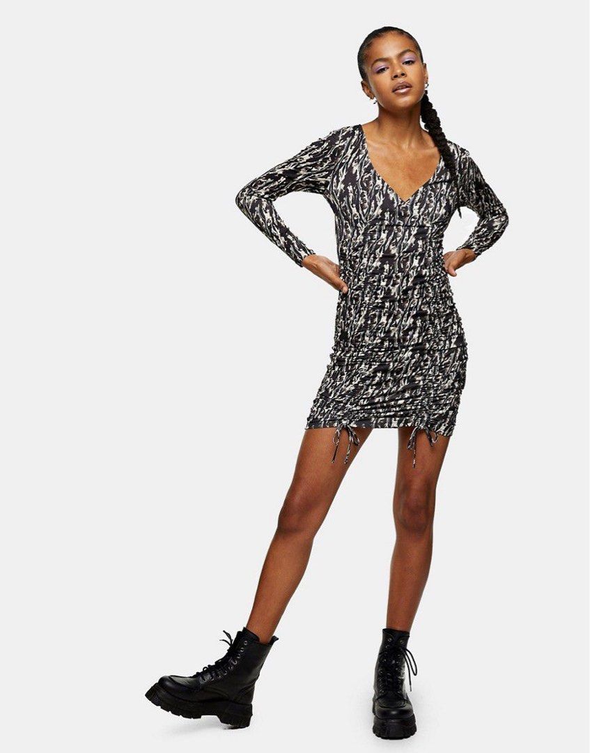 Topshop ruched hotsell mini dress