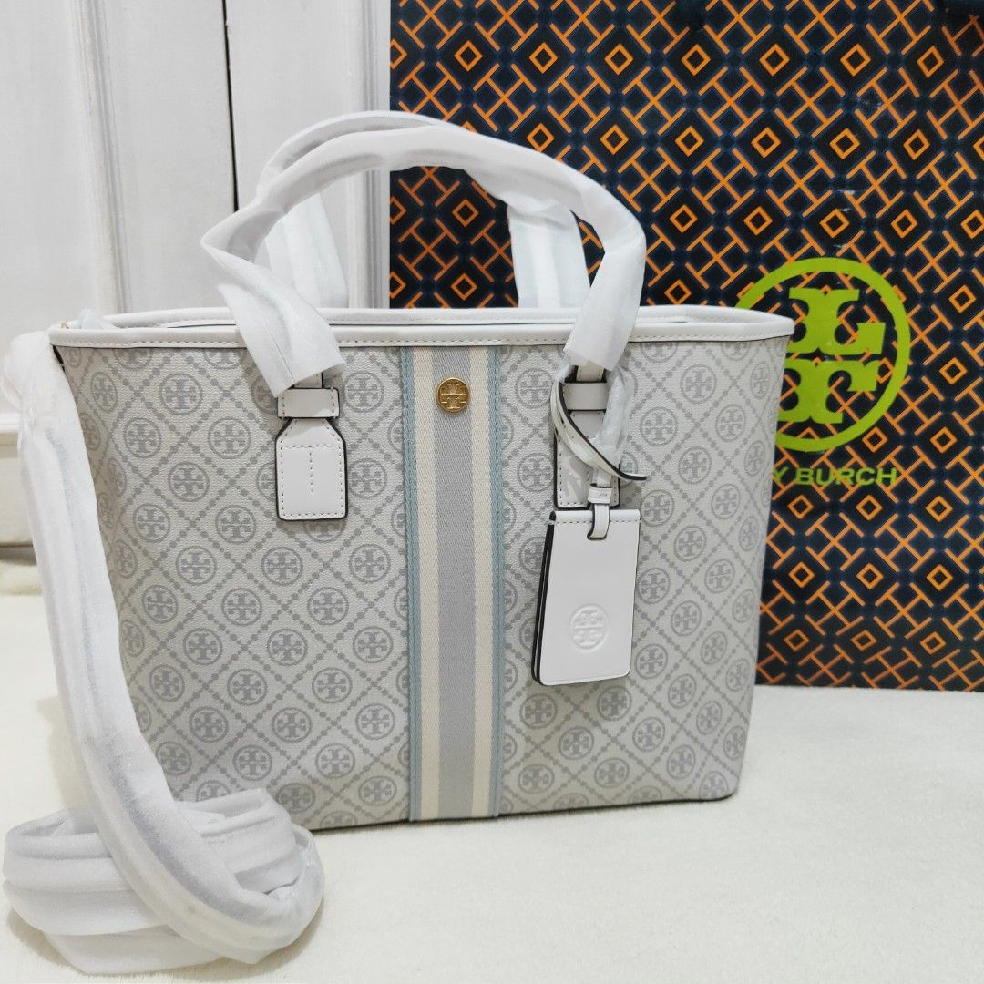 Tory Burch T Monogram Coated Canvas Tote Bag, Luxury, Bags & Wallets on  Carousell