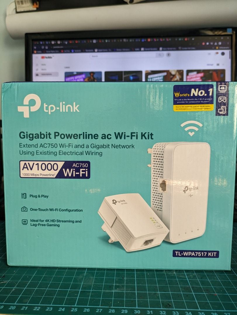 Kit Powerline TP-Link TL-WPA7517 AV1000 Gigabit AC Wi-Fi