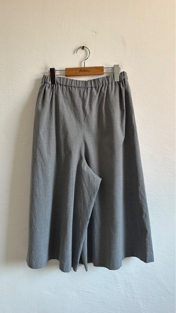 Drawstring Waist Tiered Flare Culottes