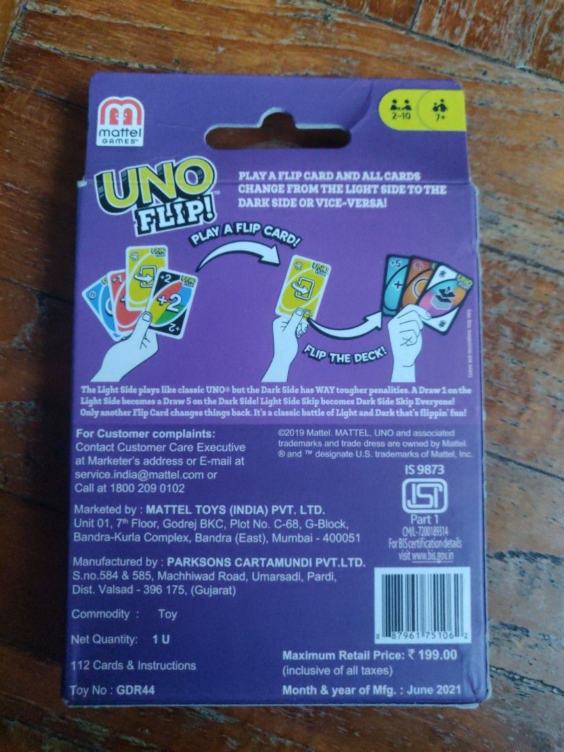 UNO Flip! (2019) Card Game: Rules and Instructions for How to Play