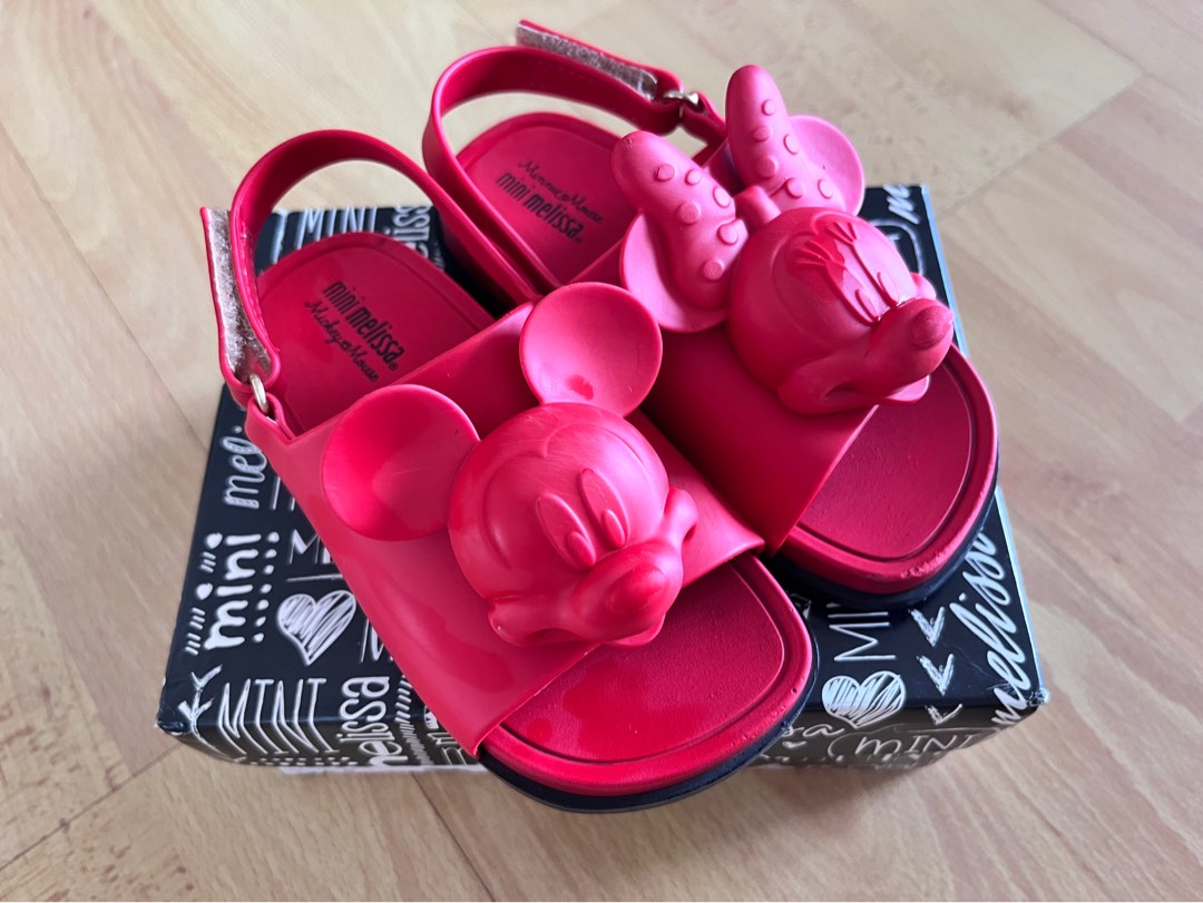 USA 9 Mini Melissa Beach Slide Sandal Disney Babies Kids