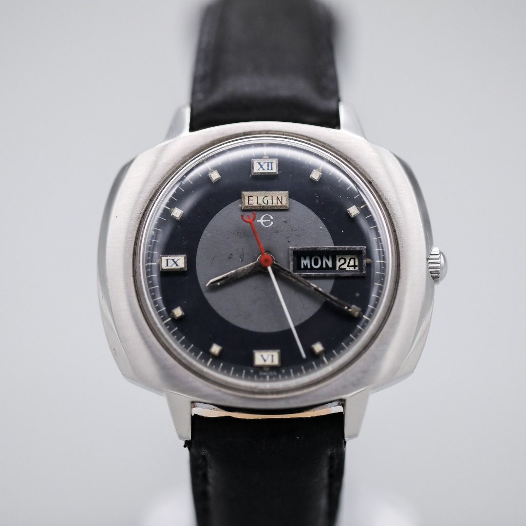 Vintage Elgin Day Date (Category: Luxury Watches) located in Binan City. Submitted by futureisanalog (Listing ID 1258403380, Image 1). Description: case size 41 x 31mm movement recently checked and serviced.