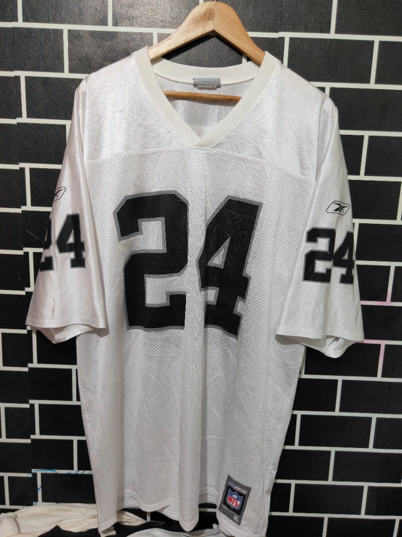 Mitchell & Ness Men's Oakland Raiders Charles Woodson #24 1998 White Throwback  Jersey