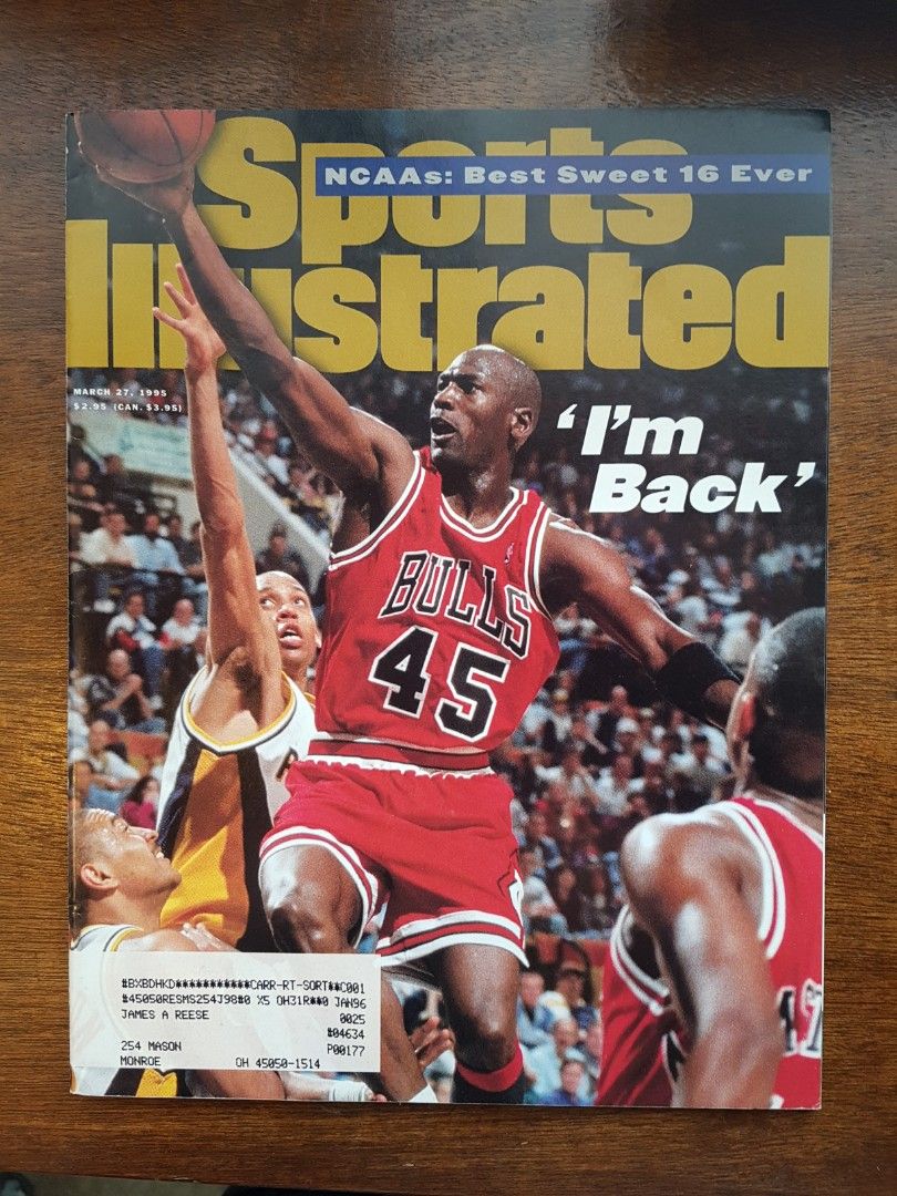 Sports Illustrated Magazine March 27 1995 I'm Back Michael Jordan Return