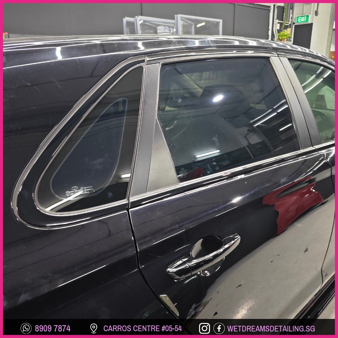 WINDOW TRIM DECHROME CHROME DELETE BLACKOUT GLOSS BLACK CARBON FIBER CARBON IRR 99