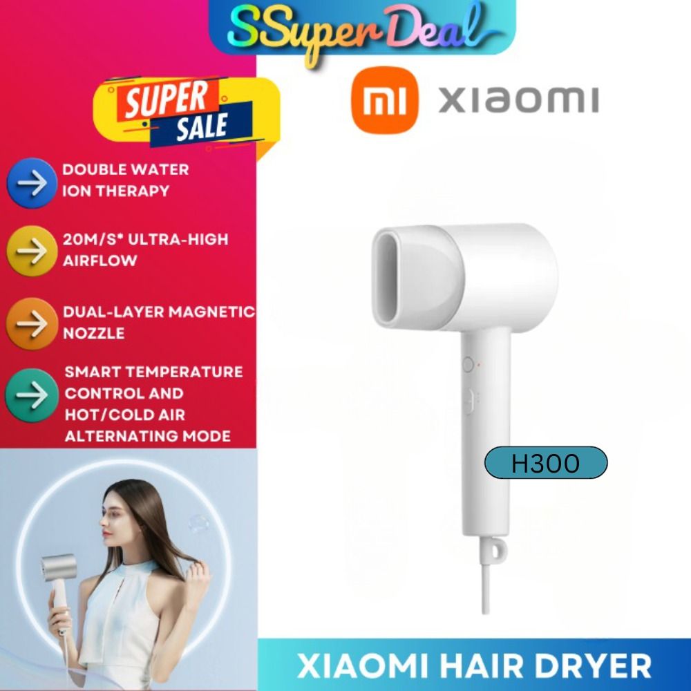 Xiaomi Mi Ionic Hair Dryer H300 [Smart Temperature Control | Negative ...