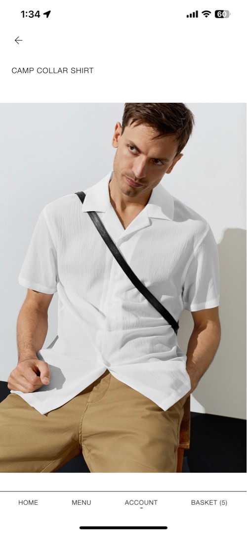 Zara Camp Collar Shirt, Men's Fashion, Tops & Sets, Tshirts & Polo