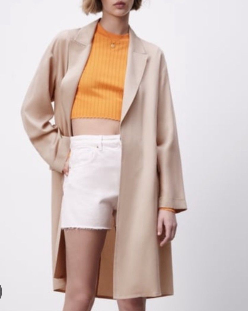 Zara on sale flowy trench