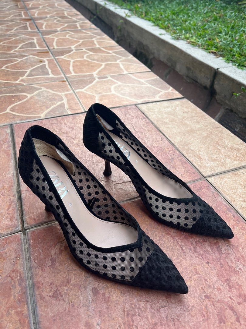 Polka dot heels clearance zara