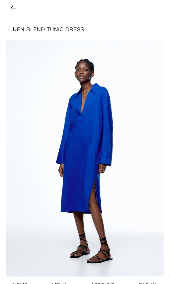 Zara Linen Dressp, Women's Fashion, Dresses & Sets, Dresses on Carousell