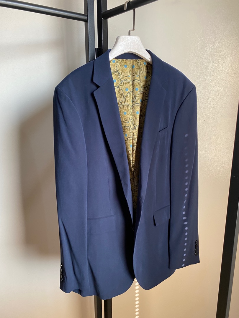 ZARA MAN Suit / Blazer Navy Blue, Men's Fashion, Coats, Jackets and