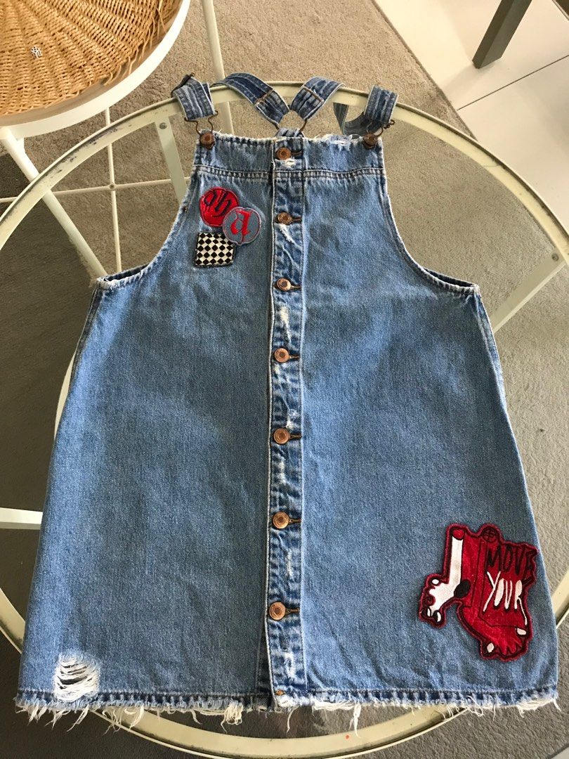 Jean overall cheap skirt zara