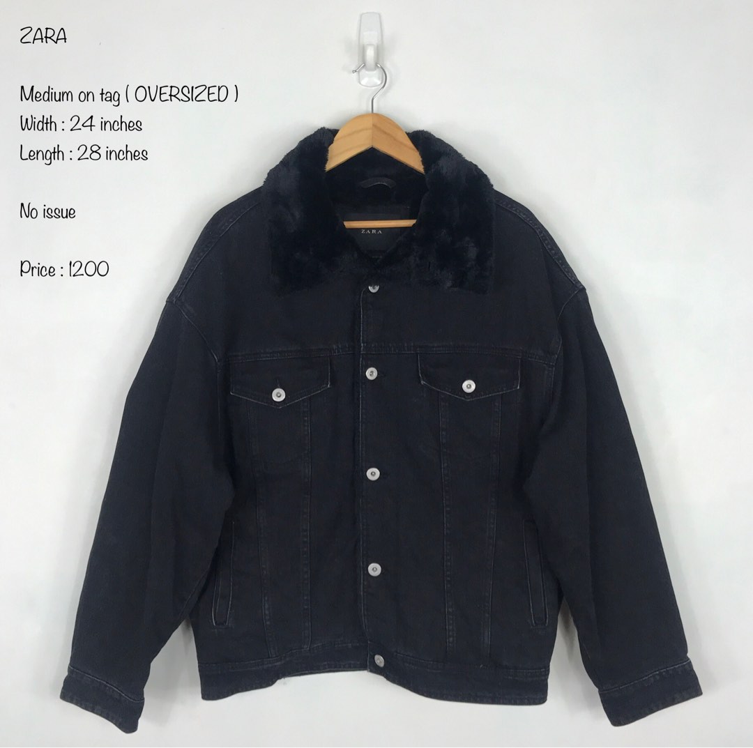 Zara Sherpa Denim, Men's Fashion, Coats, Jackets and Outerwear on Carousell