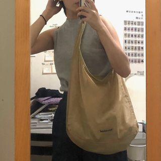 Hohe brücke 日牌 可斜背 米黃色袋袋 斜背包 側背包 購物袋 大容量 日本代購 Zozotown