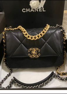 Chanel CC Classic Quilted Leather Flap Shoulder Bag Clutch Orange Gold  Shine NIB