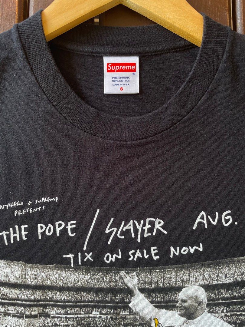 Supreme pope slayer tee sale