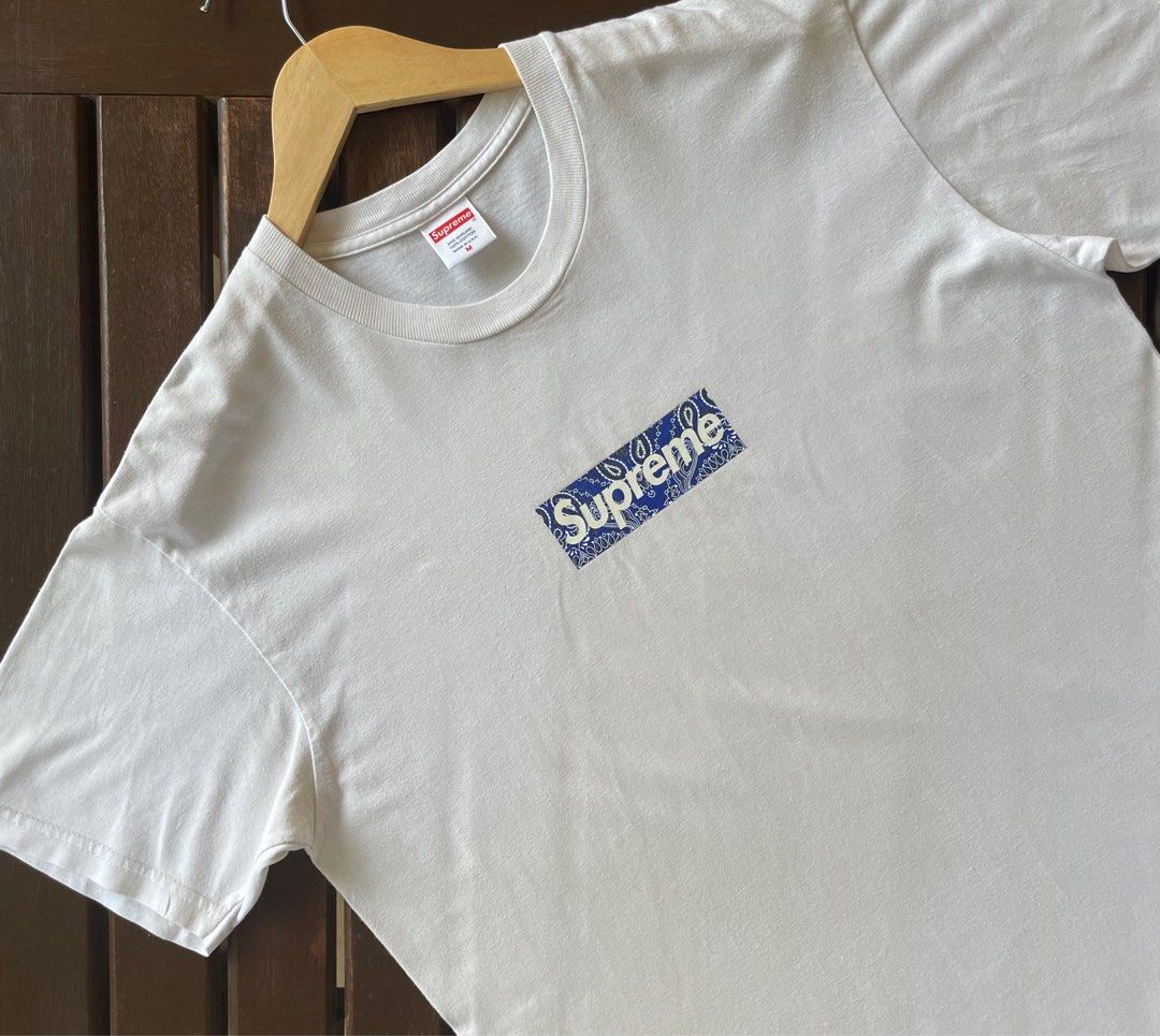 2019 Supreme Bandana Box Logo Tee White