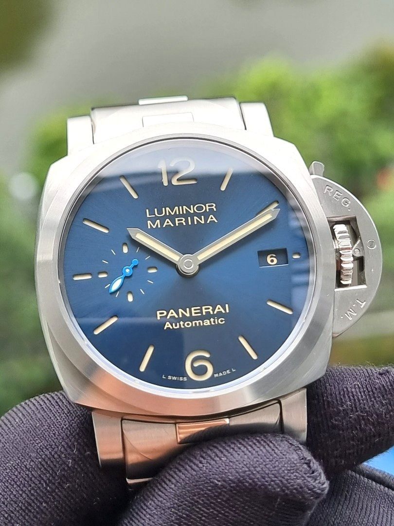2021 PANERAI PAM01028 1028 PAM 01028 LUMINOR MARINA 42 BLUE BRACELET Luxury Watches on Carousell