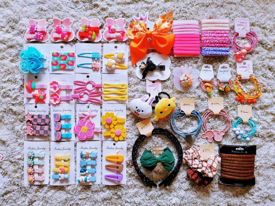9.5 for ALL 70pcs Brand New Girls Kids Hair Accessories