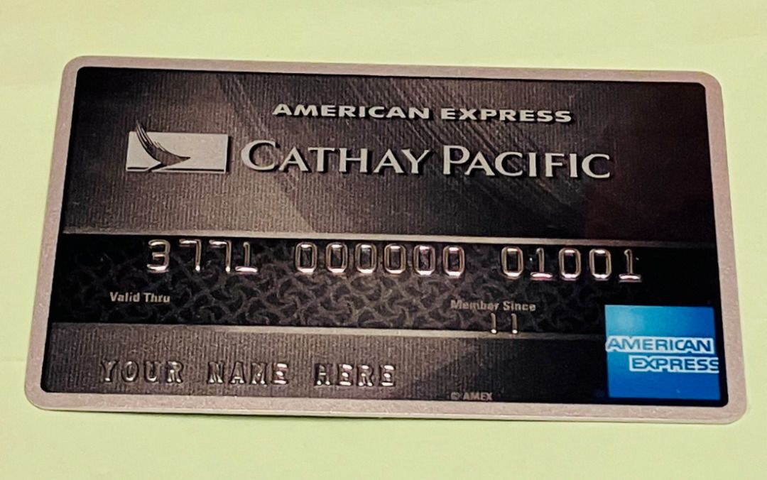 包本地平郵~美國運通國泰航空尊尚信用卡宣傳卡#American Express Cathay Pacific Elite Credit Card  Sample Credit Card For Promotion 珍藏收藏Collection Collectable #Amex 美國運通# Ae