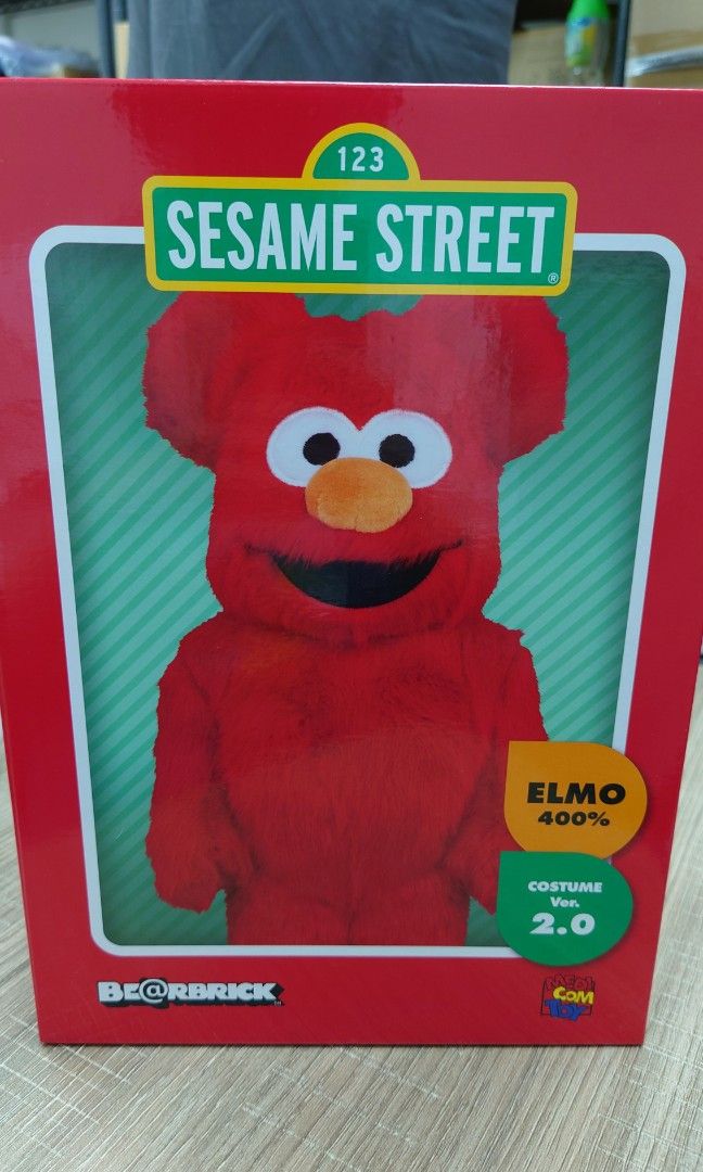 全新現貨BE@RBRICK Sesame Street Elmo Costume Ver. 2.0 400%, 興趣及