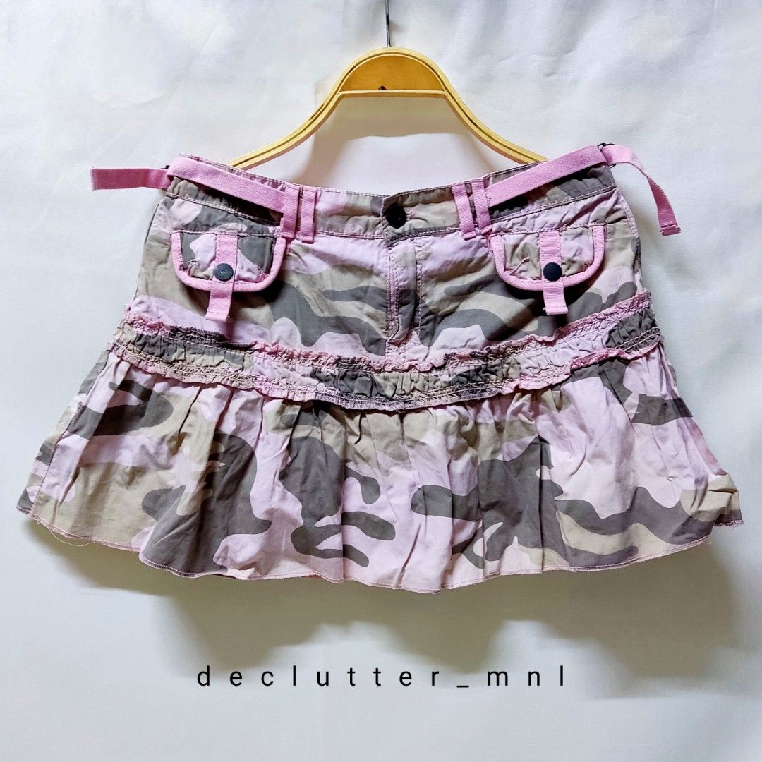 Pink Camouflage Skater Skirt for women ladies teens