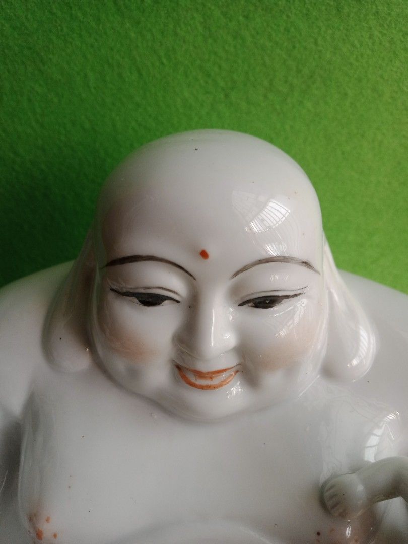 八十年代陶瓷五子戏弥勒大肚笑佛 Vintage 80' China Porcelain Maitreya Buddha