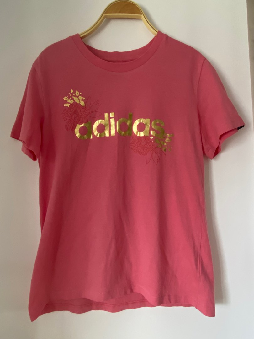 Adidas Gold foil shirt Women s Fashion Tops Shirts on Carousell