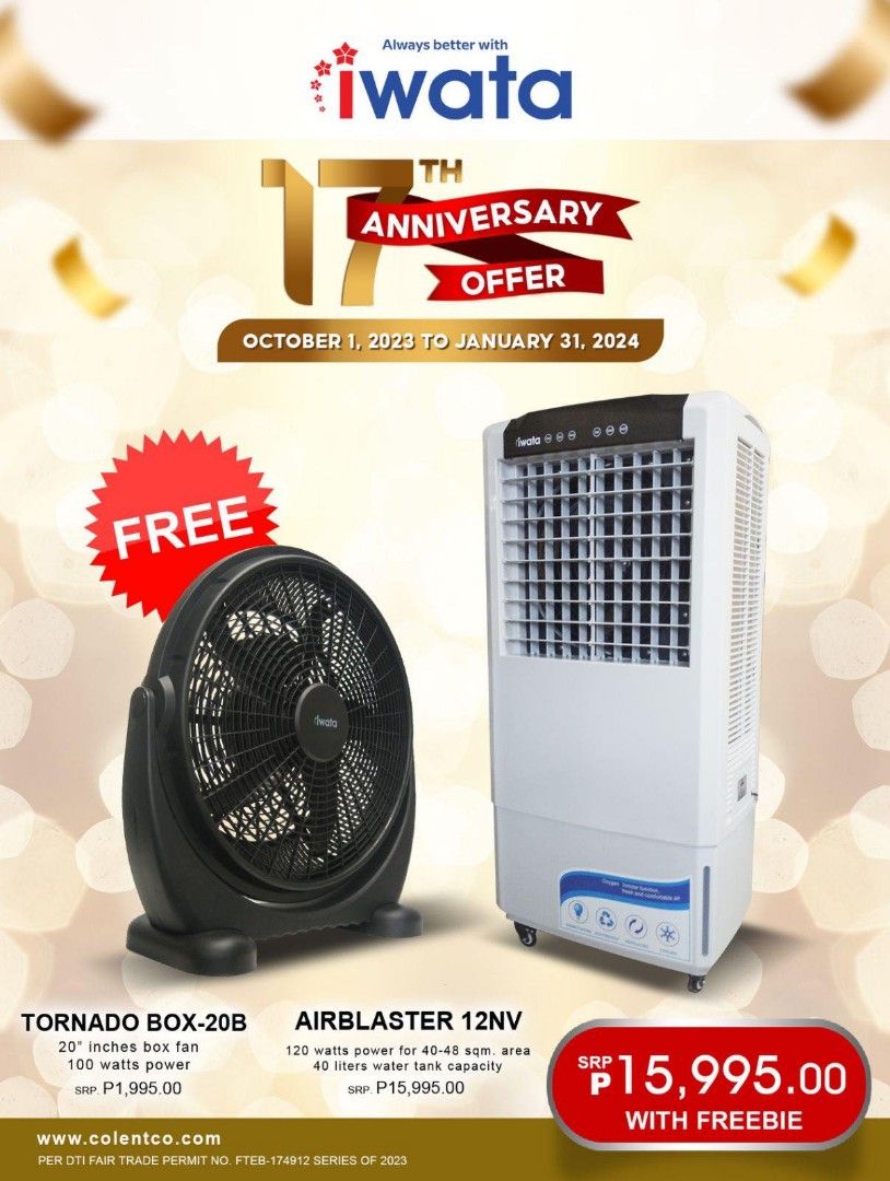 AIRCOOLER WITH FREEBIE, Furniture & Home Living, Lighting & Fans, Fans ...