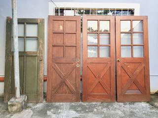 Antique french door solid hard wood