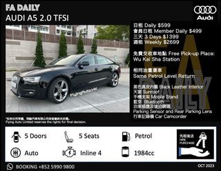 Audi A5 Sportback 2.0 TFSI quattro S tronic 5-Dr (A)