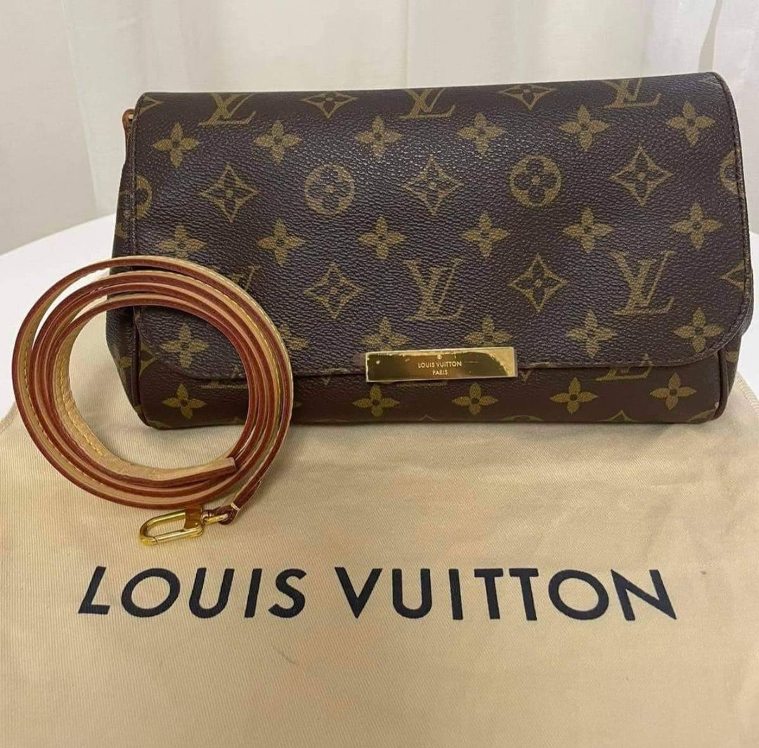 Louis Vuitton Favorite Leather Bag, Luxury, Bags & Wallets on Carousell