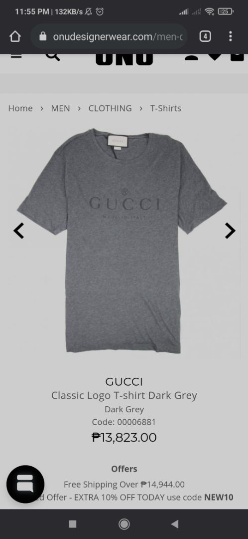 Authentic Gucci Classic tshirt (Category: Luxury Apparel) located in Banaue. Submitted by mineornext2019 (Listing ID 1258185376, Image 3). Description: .