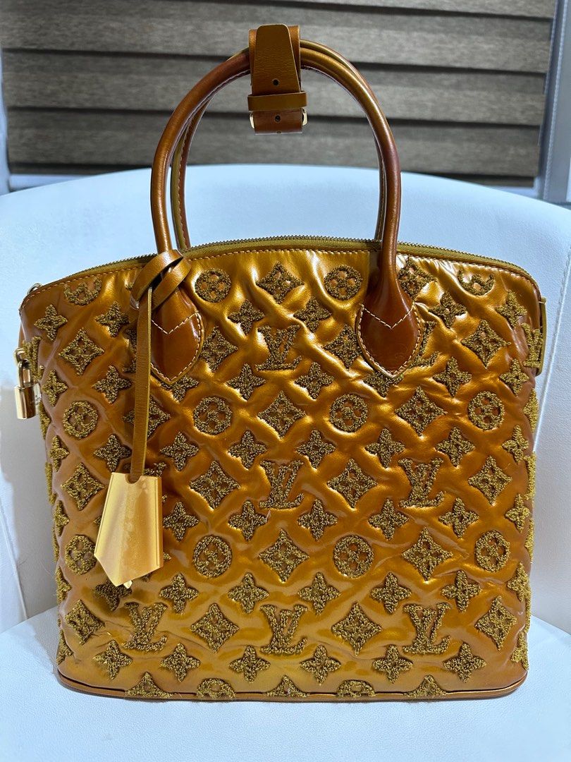 Louis Vuitton Mustard Patent Leather And Matte Bouclette