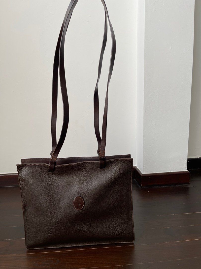 Authentic Trussardi vintage leather classic work bag that holds