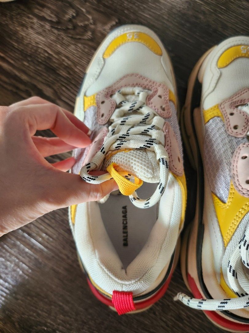 Triple s yellow pink top