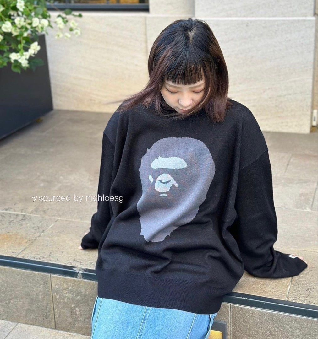 トップス APE HEAD JACQUARD KNIT SWEATER M APE HEAD JACQUARD KNIT SWEATER M