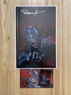 Batman Who Laughs #1 (2019) Lucio Parrillo Signed Scorpion Comics Virgin Variant, #378 of 500 copies made, with COA! NM Condition .