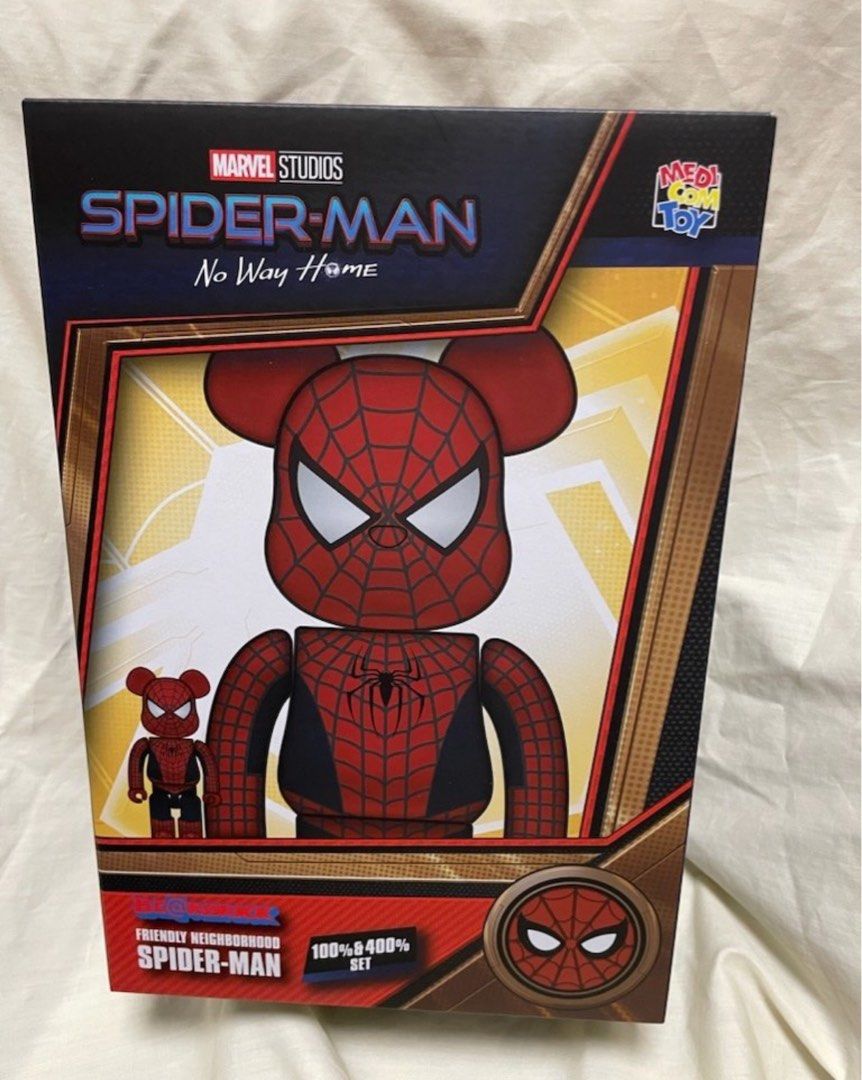 BEARBRICK FRIENDLY SPIDER-MAN 100% & 400% be@rbrick, 興趣及遊戲