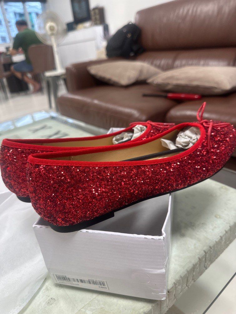 Red rhinestone outlet flats