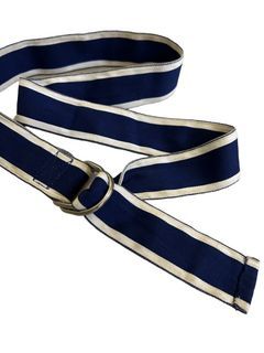 BLUE AND WHITE RIBBON BELT UNISEX